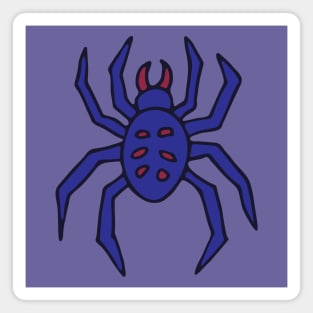 CREEPY POISONOUS SPIDER Purple Blue Red from my Cabinet of Curiosities - UnBlink Studio by Jackie Tahara Magnet